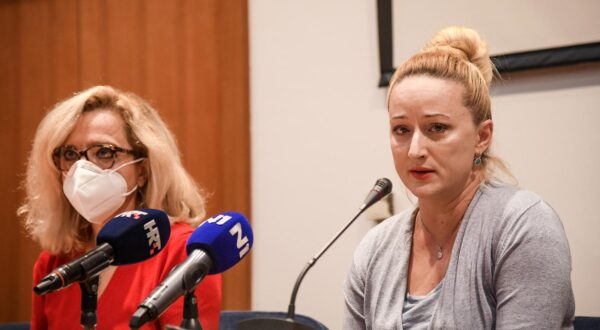15.11.2021.., Zagreb - Predstavljanje Nacrta prijedloga reforme hitne medicine. Nacrt je osmislila Hrvatska udruga bolnickih lijecnika (HUBOL) u zajednistvu sa Koordinacijom hrvatske obiteljske medicine (KOHOM), Hrvatskom udrugom djelatnika hitne medicinske pomoci (HUDHMP), Hrvatskim drustvom obiteljskih doktora Hrvatskog lijecnickog zbora (HDOD HLZ) i Hrvatskim drustvom za hitnu medicinu (HDHM). Natasa Ban Toskic, Ivana Smit   Photo: Josip Regovic/PIXSELL Photo: Josip Regovic/PIXSELL