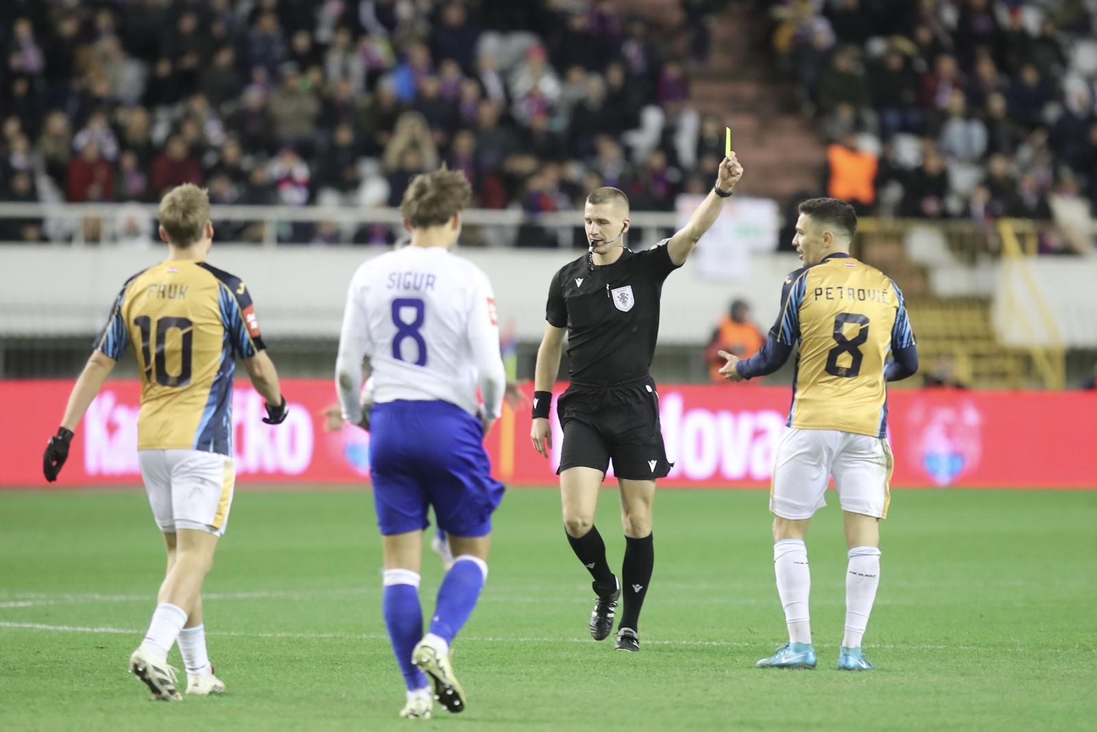 15.12.2024., stadion Poljud, Split - SuperSport HNL, 17. kolo, HNK Hajduk - HNK Rijeka. sudac Mateo Erceg Photo: Ivo Cagalj/PIXSELL