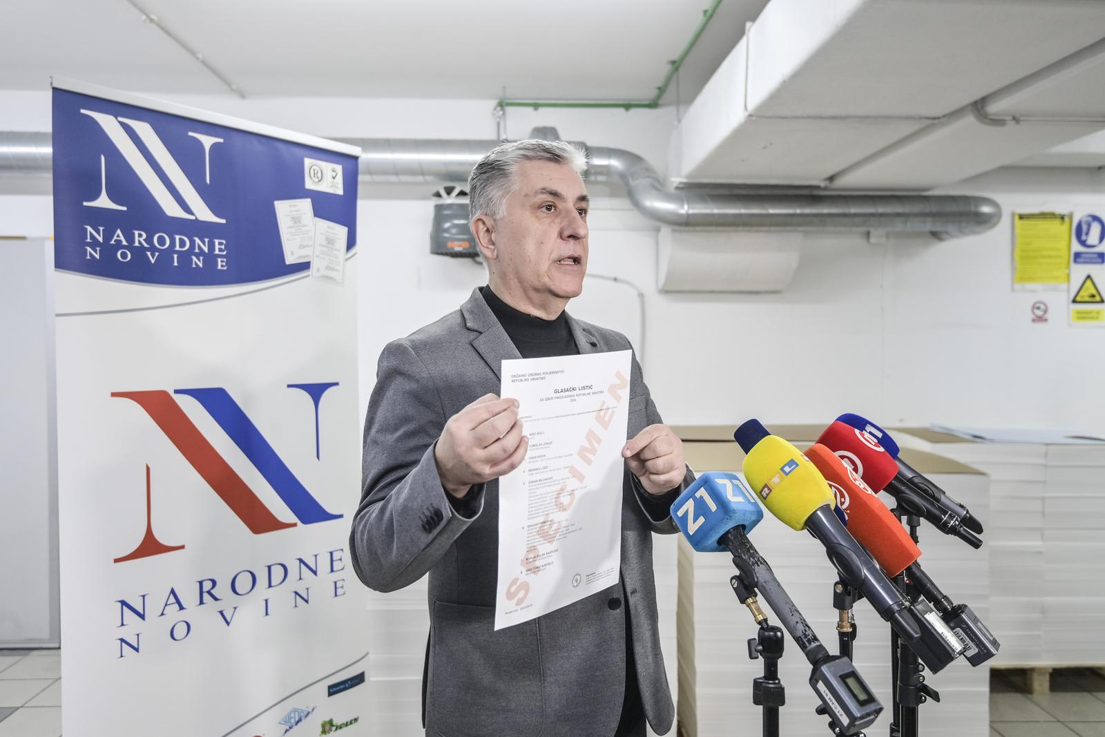 16.12.2024.,  Zagreb - Proces tiska listica za predsjednicke izbore 2024. godine u tiskari Narodnih novina. Photo: Igor Soban/PIXSELL
