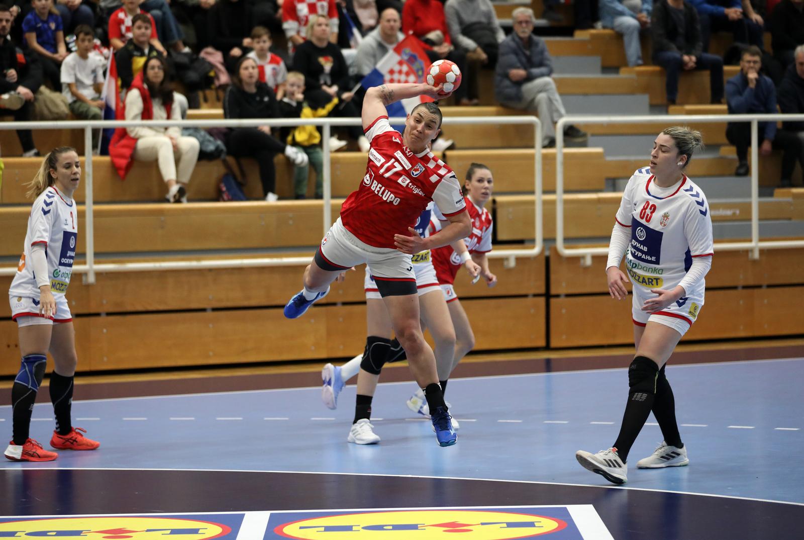 24.11.2024., Novigrad: U 3. kolu pripremnog turnira u rukometu za zene, Croatia Cup, Hrvatska je ugostila Srbiju. Photo: Sasa Miljevic / PIXSELL/PIXSELL