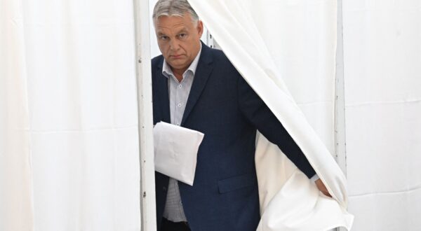 Hungarian Prime Minister Viktor Orban exits a polling booth to cast his ballot at a polling station located in a school in Budapest during the European and local elections on June 9, 2024.,Image: 880080785, License: Rights-managed, Restrictions: , Model Release: no, Credit line: Attila KISBENEDEK / AFP / Profimedia