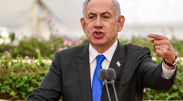 Israeli Prime Minister Benjamin Netanyahu speaks during a state memorial ceremony for the victims of the 1948 Altalena affair, at Nachalat Yitzhak cemetery in Tel Aviv on June 18, 2024.,Image: 882694289, License: Rights-managed, Restrictions: , Model Release: no, Credit line: Shaul GOLAN / AFP / Profimedia