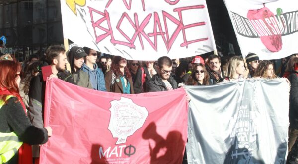 27, January, 2025, Belgrade - The beginning of the gathering of students of the University of Belgrade at Autokomanda, where the student traffic blockade "Under our (auto)command" begins, which will last 24 hours.   27, januar, 2025, Beograd - Pocetak okupljanja studenata Beogradskog Univerziteta na Autokomandi gde pocinje studentska blokada saobracaja "Pod nasom (Auto)komandom", koja ce trajati 24 sata.  Photo: Milos Tesic/ATAImages/PIXSELL