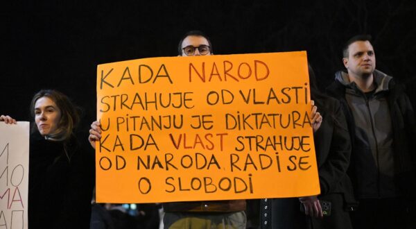 27, January, 2025, Belgrade - A student traffic blockade "Under our (Auto)command" is underway at Autokomanda, which began at 10:00 and will last 24 hours. Photo: R.Z./ATAImages

27, januar, 2025, Beograd - Na Autokomandi je u toku studentska blokada saobracaja "Pod nasom (Auto)komandom", koja je pocela u 10.00 i trajace 24 sata. Photo: R.Z./ATAImages Photo: R.Z./ATAImages/PIXSELL