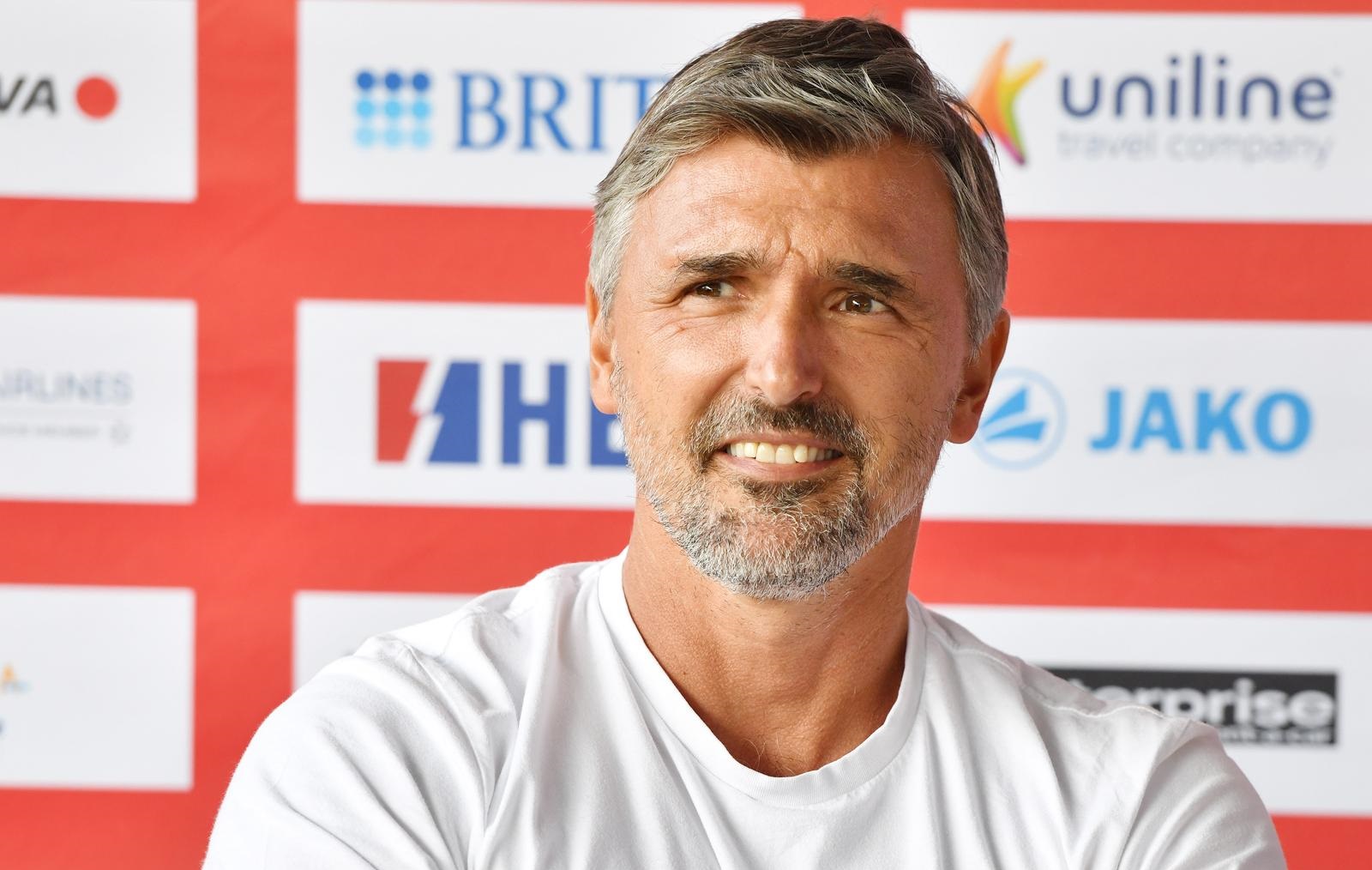 04.10.2024., Sibenik - Konferencija za medije Sibenik Open 2024 na kojoj je gost bio Goran Ivanisevic. Uz Gorana Ivanisevica na konferenciji su sudjelovali Iva Cogelja Jurac, Ivica Kostanic, Franz Regina, Neven Nakic i Vladimir Jovanovski. Photo: Hrvoje Jelavic/PIXSELL