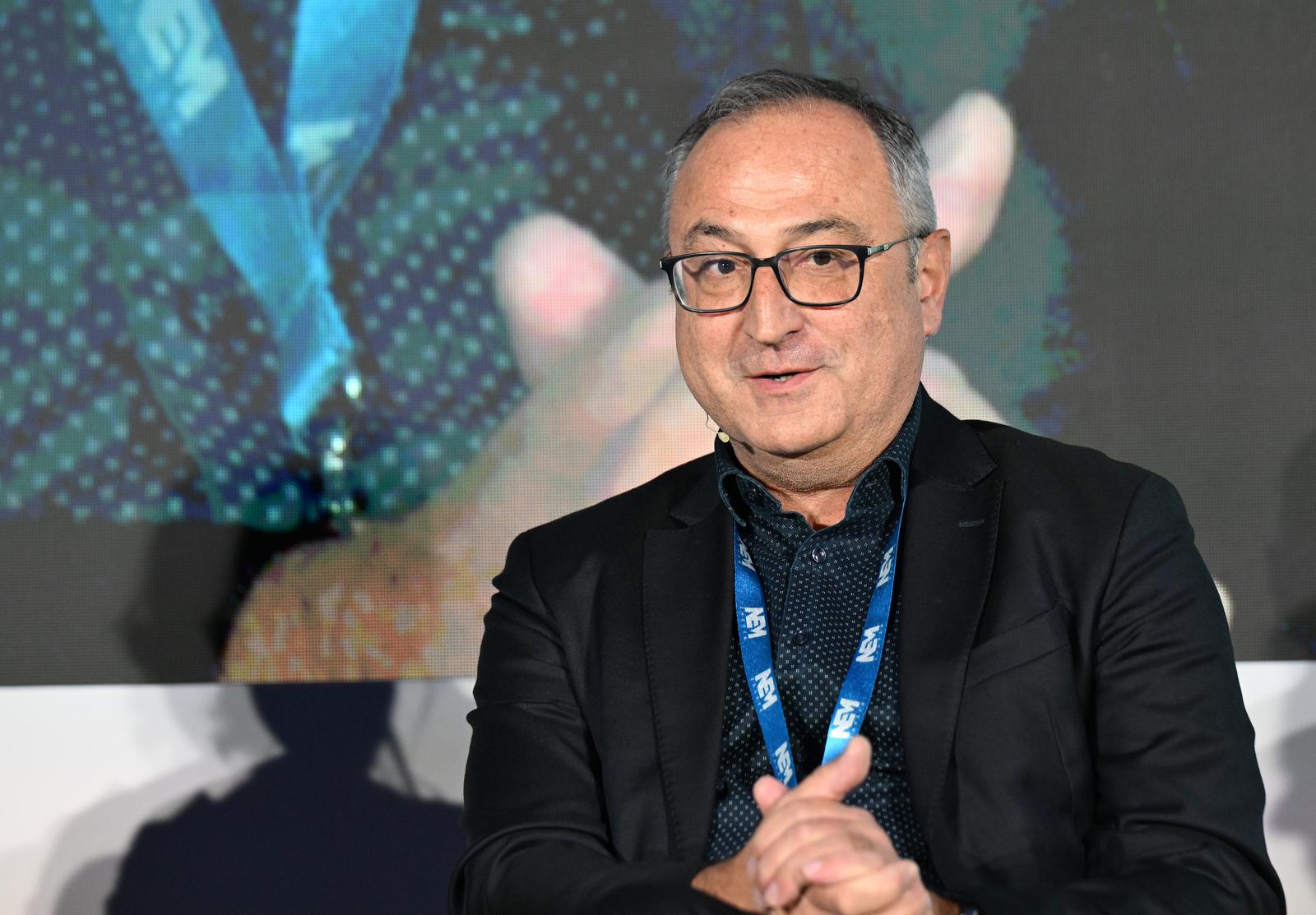 11.12.24., Zagreb - U Hotelu Esplanade odrzana je konferencija posvecena TV industriji NEM Zagreb 2024. U sklopu konferencije odrzan je panel Public service media na kojem su sudjelovali Noel Curran, Nina Obuljen Korzinek, Robert Sveb i Natalija Gorscak. Photo: Davorin Visnjic/PIXSELL