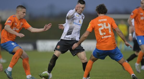 25.01.2025., Gradski stadion, Velika Gorica - SuperSport HNL, 19. kolo, HNK Gorica - NK Varazdin. Ante Erceg Photo: Igor Soban/PIXSELL