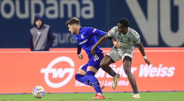 25.01.2025., stadion Maksimir, Zagreb - SuperSport HNL, 19. kolo, GNK Dinamo - NK Istra 1961. Martin Baturina, Salim Fago Lawal Photo: Marko Prpic/PIXSELL