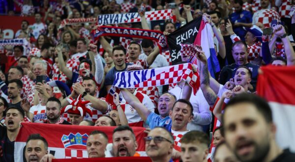26.01.2025., Arena Zagreb, Zagreb - IHF Svjetsko rukometno prvenstvo 2025., drugi krug, skupina IV, Hrvatska - Slovenija. navijaci Hrvatske Photo: Sanjin Strukic/PIXSELL