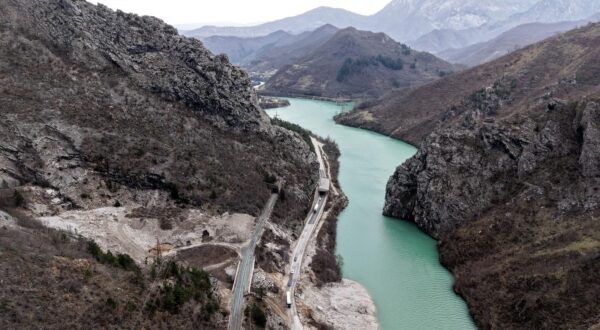 27.01.2025., Donja Jablanica, Bosna i Hercegovina - U potpunosi je zavrsena obnova dijela pruge koji je unisten za vrijeme poplava i klizista tijekom poplava u 10. mjesecu prosle godine. Photo: Armin Durgut/PIXSELL