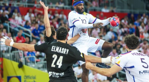 28.01.2025., Arena Zagreb, Zagreb - IHF Svjetsko rukometno prvenstvo 2025., cetvrtfinale, Francuska - Egipat. Dika Mem Photo: Slavko Midzor/PIXSELL
