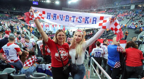 30.01.2025., Arena Zagreb, Zagreb - IHF Svjetsko rukometno prvenstvo 2025., polufinale, Francuska - Hrvatska. navijaci Hrvatske Photo: Sanjin Strukic/PIXSELL