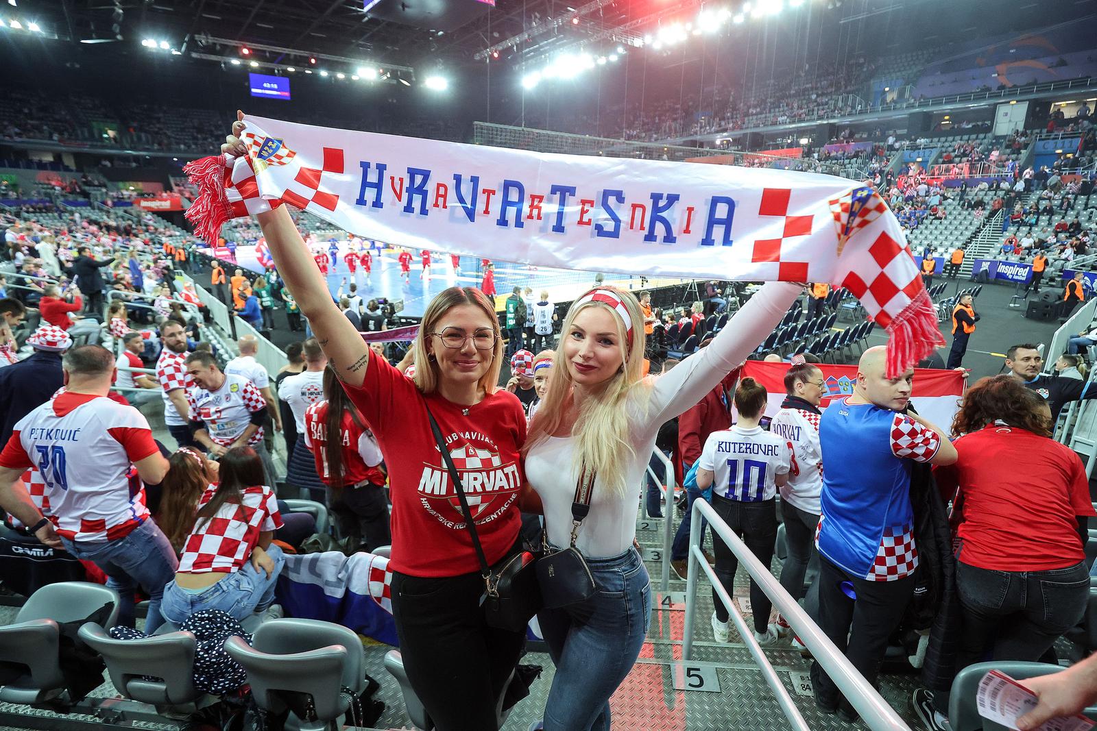 30.01.2025., Arena Zagreb, Zagreb - IHF Svjetsko rukometno prvenstvo 2025., polufinale, Francuska - Hrvatska. navijaci Hrvatske Photo: Sanjin Strukic/PIXSELL