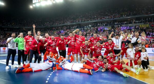 30.01.2025., Arena Zagreb, Zagreb - IHF Svjetsko rukometno prvenstvo 2025., polufinale, Francuska - Hrvatska. Moomcad Hrvatske Photo: Sanjin Strukic/PIXSELL