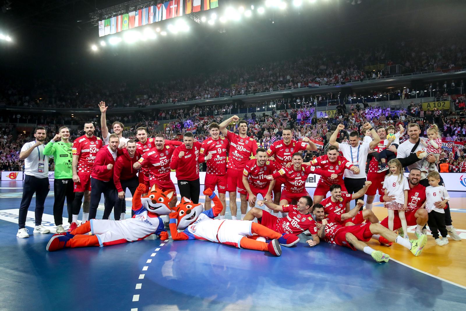 30.01.2025., Arena Zagreb, Zagreb - IHF Svjetsko rukometno prvenstvo 2025., polufinale, Francuska - Hrvatska. Moomcad Hrvatske Photo: Sanjin Strukic/PIXSELL