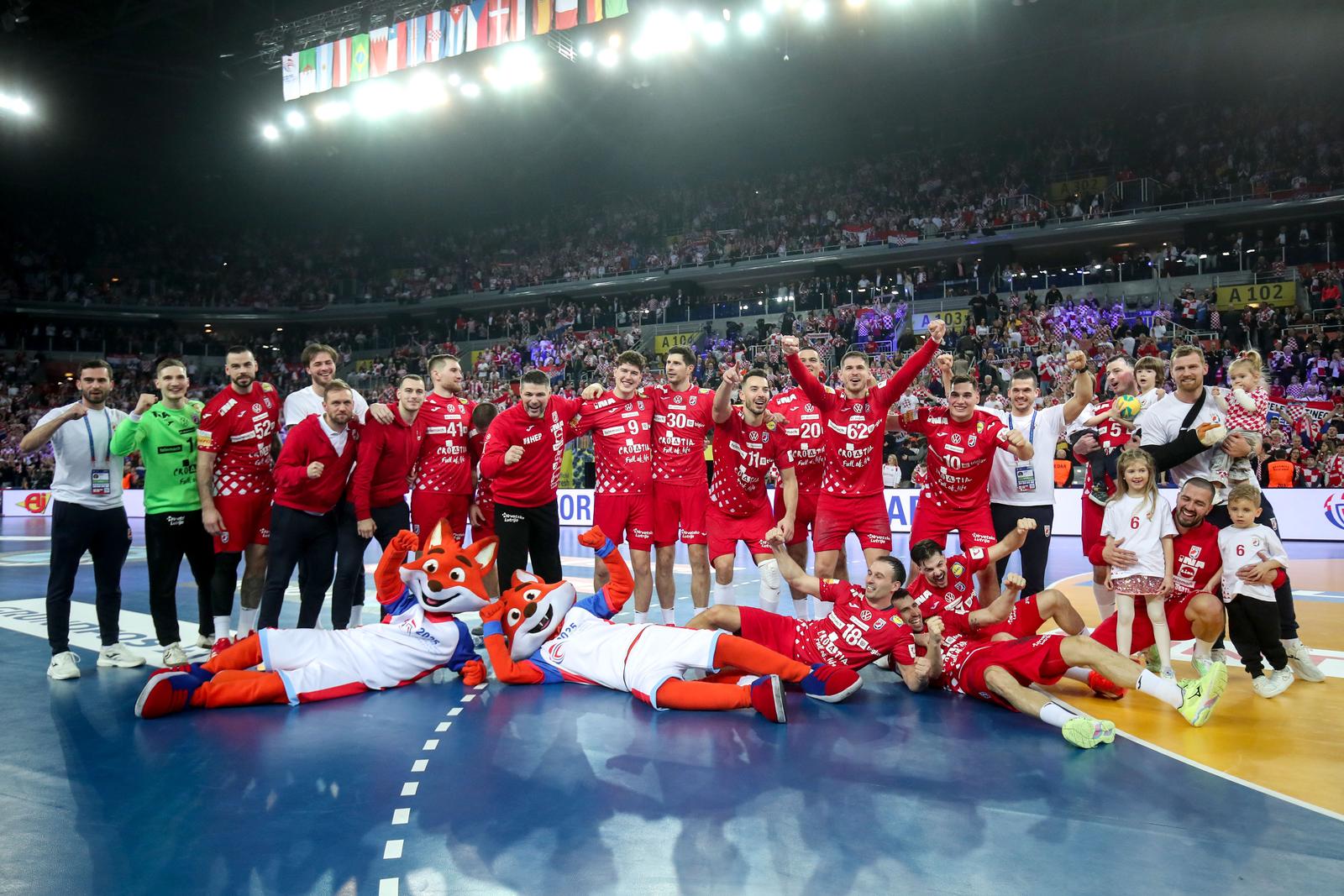 30.01.2025., Arena Zagreb, Zagreb - IHF Svjetsko rukometno prvenstvo 2025., polufinale, Francuska - Hrvatska. Moomcad Hrvatske Photo: Sanjin Strukic/PIXSELL