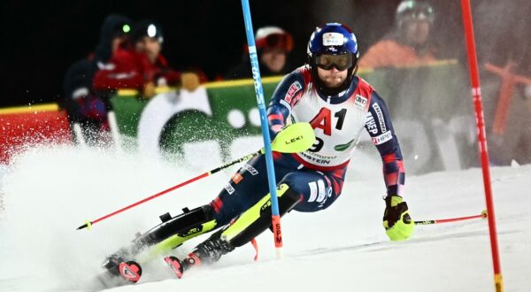 Croatia's Samuel Kolega competes during the first run of the men's slalom event of the FIS Alpine Skiing World Cup in Schladming, Austria, on January 29, 2025.,Image: 958632730, License: Rights-managed, Restrictions: , Model Release: no, Credit line: Joe Klamar / AFP / Profimedia