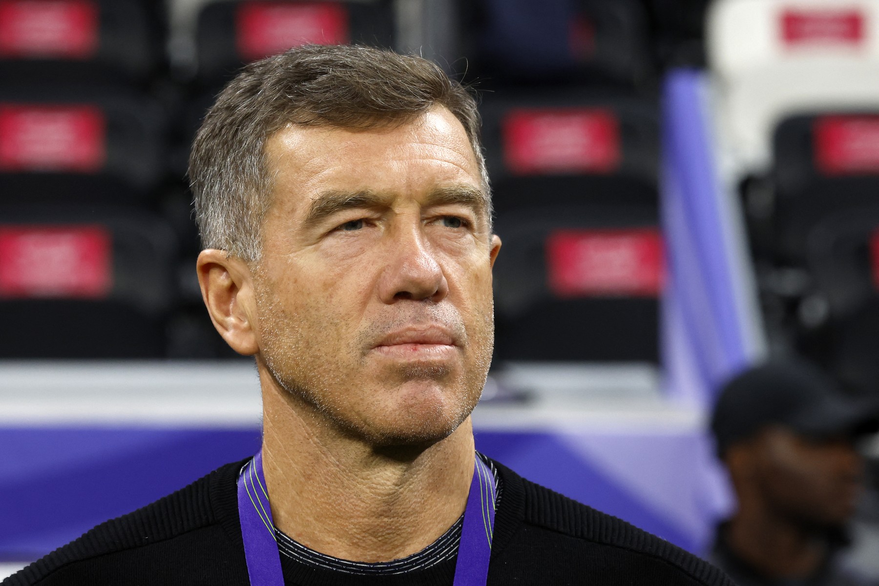 Uzbekistan's Slovenian coach Srecko Katanec watches before the start of the Qatar 2023 AFC Asian Cup quarter-final football match between Qatar and Uzbekistan at Al-Bayt Stadium in al-Khor, north of Doha, on February 3, 2024.,Image: 843085198, License: Rights-managed, Restrictions: , Model Release: no, Credit line: KARIM JAAFAR / AFP / Profimedia