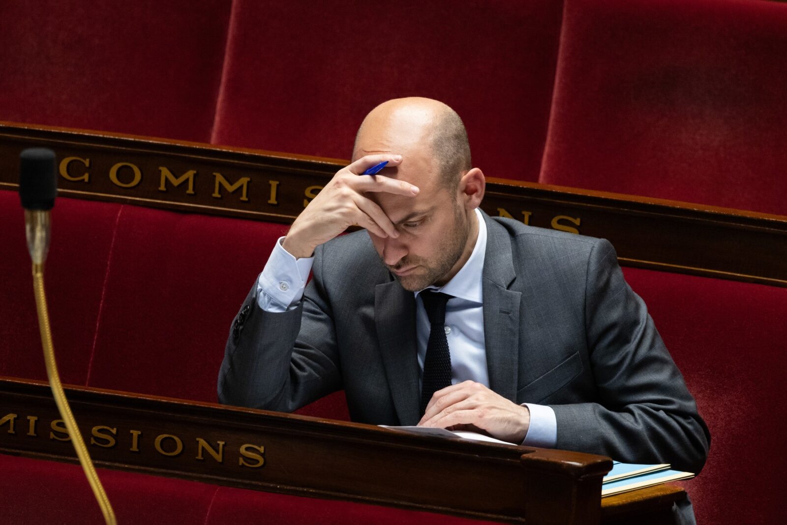 January 28, 2025, Paris, France, France: Session of questions to the government at the National Assembly - French Foreign and European Affairs Minister Jean Noel Barrot POLITIQUE, ASSEMBLEE NATIONALE, HEMICYCLE.,Image: 958363364, License: Rights-managed, Restrictions: * Belgium, Denmark, France and Germany Out *, Model Release: no, Credit line: Alexis Sciard / Zuma Press / Profimedia