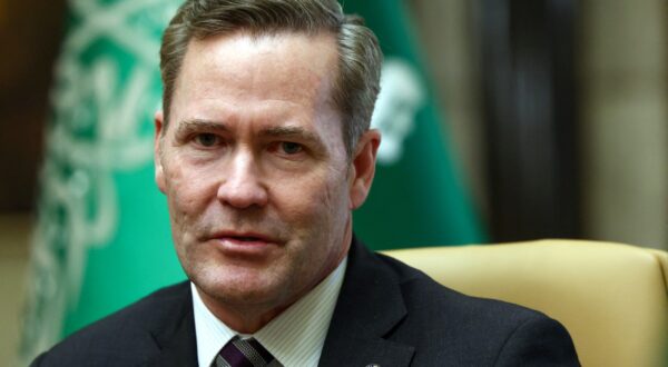 US National Security Advisor Mike Waltz attends an interview after a meeting together with the US Secretary of Stage and Russian officials, at Diriyah Palace, in Riyadh, Saudi Arabia, on February 18, 2025.,Image: 965655498, License: Rights-managed, Restrictions: , Model Release: no, Credit line: EVELYN HOCKSTEIN / AFP / Profimedia