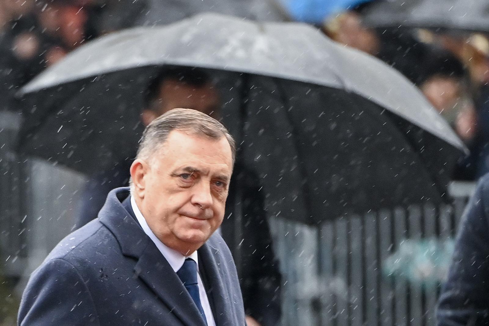 14.02.2025., Banja Luka, Bosna i Hercegovina - Docek predsjednika Srbije Aleksandra Vucica pred Palatom Republike uz najvise drzavne pocasti. Photo: Dejan Rakita/PIXSELL