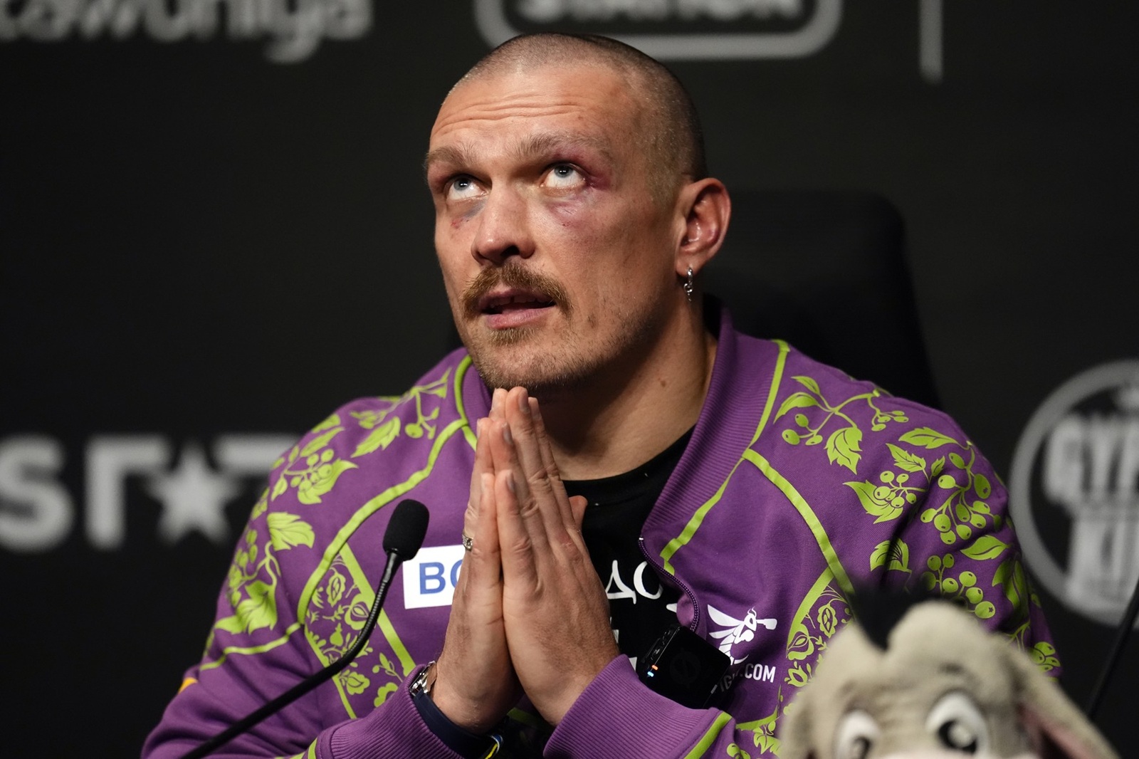 Oleksandr Usyk during a press conference following his victory over Tyson Fury at the Kingdom Arena in Riyadh, Saudi Arabia. Picture date: Saturday December 21, 2024.,Image: 949204015, License: Rights-managed, Restrictions: Use subject to restrictions. Editorial use only, no commercial use without prior consent from rights holder., Model Release: no, Credit line: Nick Potts / PA Images / Profimedia