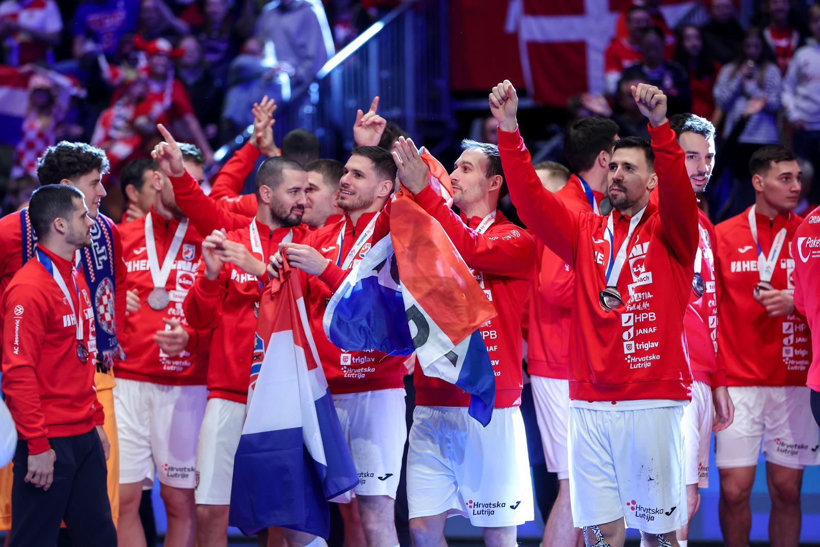 02.02.2025., Unity Arena, Oslo, Norveska - IHF Svjetsko rukometno prvenstvo 2025. Svecana ceremonija dodjele medalja. Prvo mjesto osvojila je Danska, drugo Hrvatska, a trece Francuska reprezentacija. Photo: Sanjin Strukic/PIXSELL