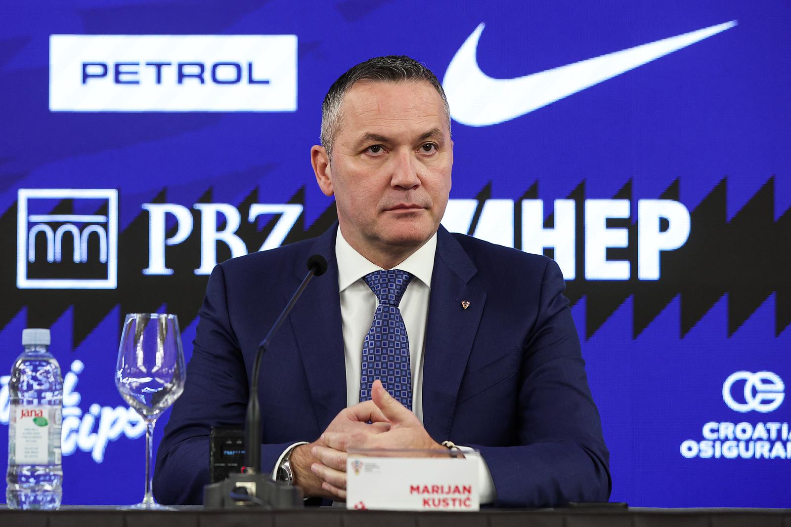 03.02.2025., Hotel Westin, Zagreb - Izborna sjednica Skupstine Hrvatskog nogometnog saveza odrzana je u hotelu Westin. Nakon zavrsetka sjednice, odzana je konferencija za medije s predsjednikom Hrvatskog nogometnog saveza Marijanom Kusticem. Photo: Goran Stanzl/PIXSELL