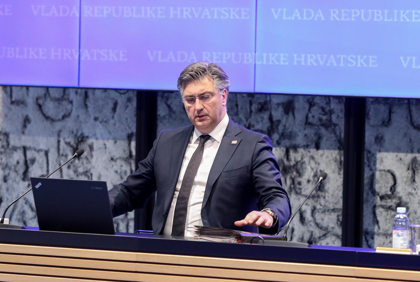 06.02.2025., Zagreb - U Nacionalnoj i sveucilisnoj knjiznici odrzana je 64. sjednica Vlade Republike Hrvatske. predsjednik Vlade RH Andrej Plenkovic Photo: Robert Anic/PIXSELL