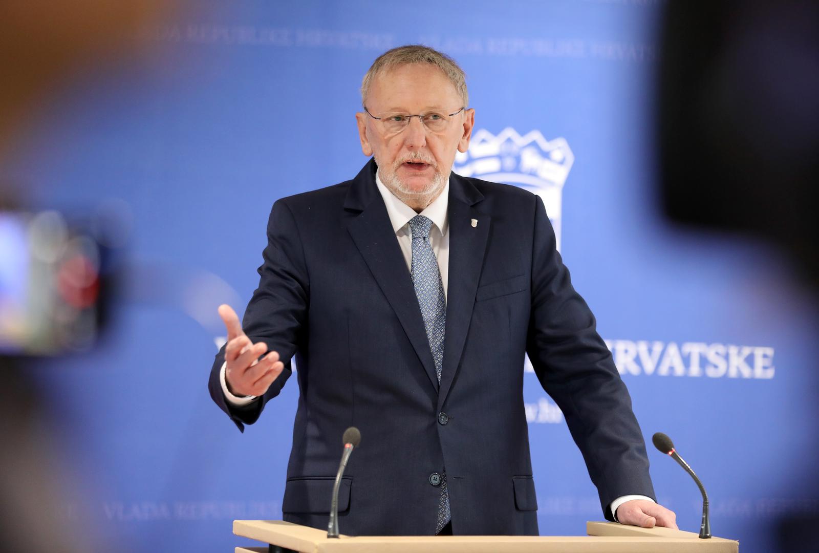06.02.2025., Zagreb - Ministar Davor Bozinovic obratio se medijima nakon odrzane sjednice Vlade RH. Photo: Robert Anic/PIXSELL