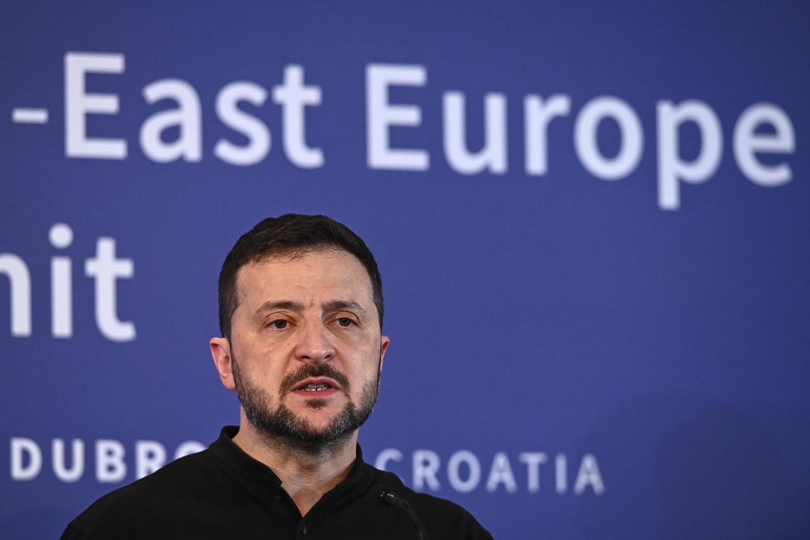 09.10.2024., Dubrovnik, Predsjednik Vlade Republike Hrvatske Andrej Plenkovic i predsjednik Ukrajine Volodimir Zelenski domacini su 3. sastanka na vrhu Ukrajina – Jugoistocna Europa, koji se odrzava u Dubrovniku. Konferencija za medije predsjednika Vlade Andreja Plenkovica i predsjednika Ukrajine Volodimira Zelenskog. Photo: Marko Lukunic/PIXSELL