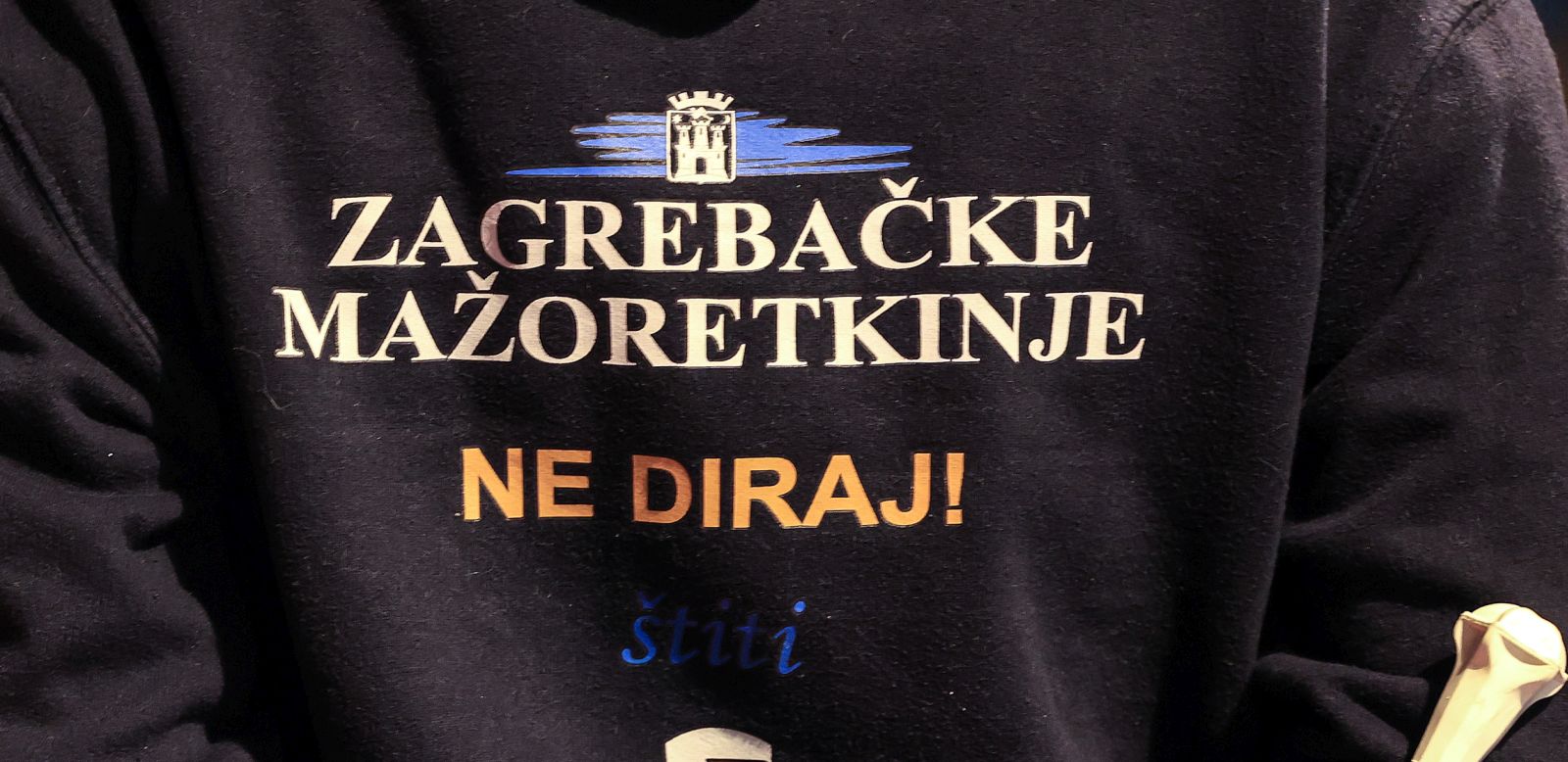 11.12.2024., Igraliste I Gimnazije, Zagreb - Zagrebacke mazoretkinje na celu s Alen Scuric odrzale konferenciju za medije povodom njihovog gasenja, jer ih grad Zagreb ne zeli financirati. Photo: Marko Prpic/PIXSELL