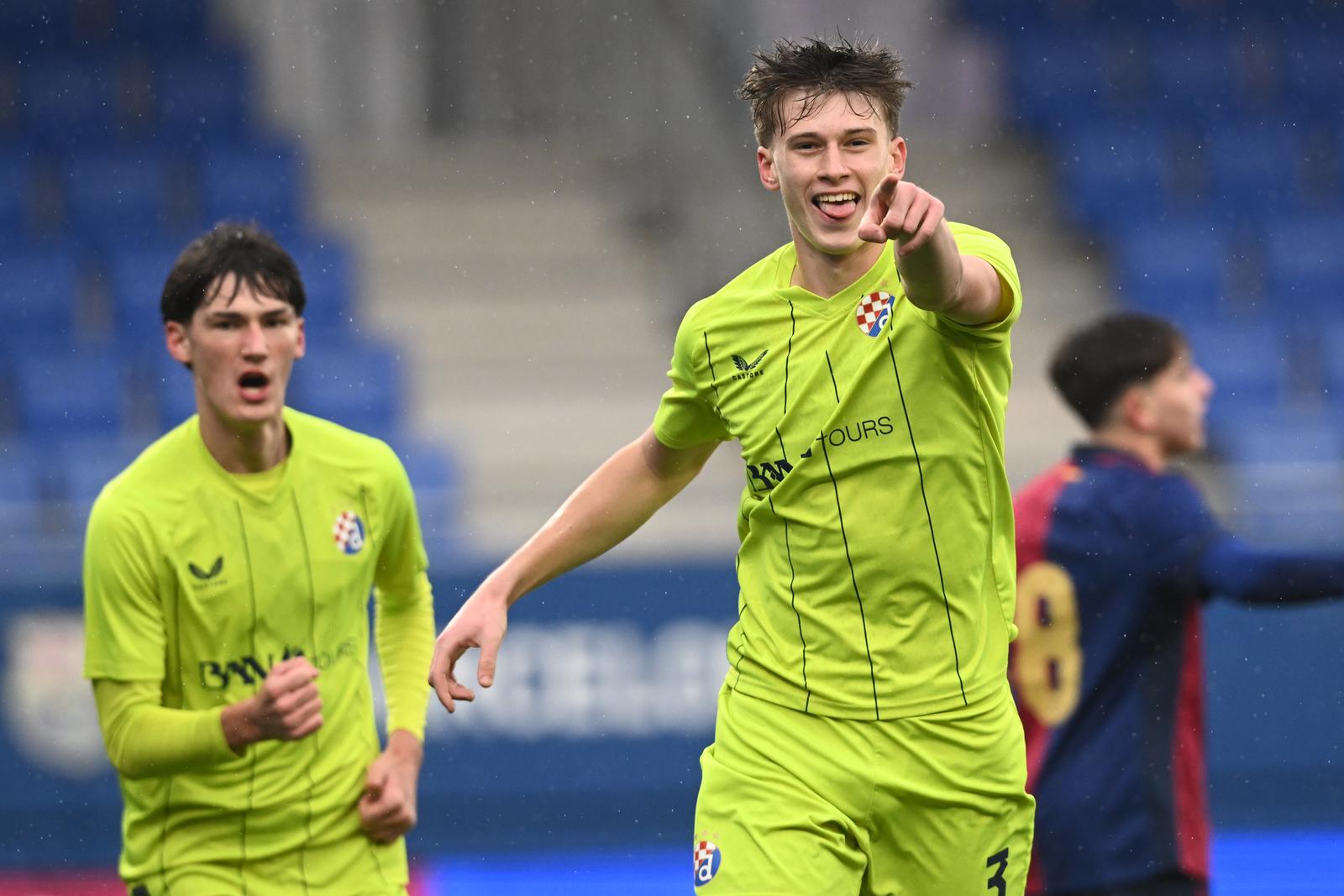 12.02.2025., stadion Johan Cruyff, Sant Joan Despi, Barcelona, Spanjolska - UEFA Liga prvaka mladih, sesnaestina finala, FC Barcelona - GNK Dinamo Zagreb.
 Photo: Marko Lukunic/PIXSELL