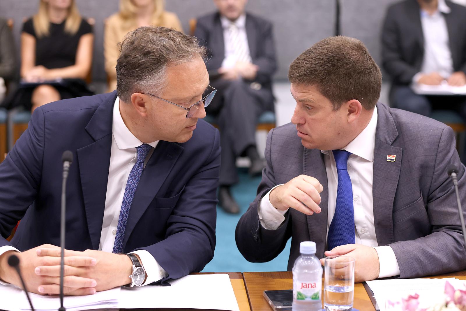 12.09.2024., Zagreb - U Saboru je pocela 2. sjednica Odbora za pomorstvo, promet i infrastrukturu na kojoj se raspravlja o stanju u Jadroliniji i sigurnosti trajektnog prometa u Hrvatskoj. Photo: Patrik Macek/PIXSELL