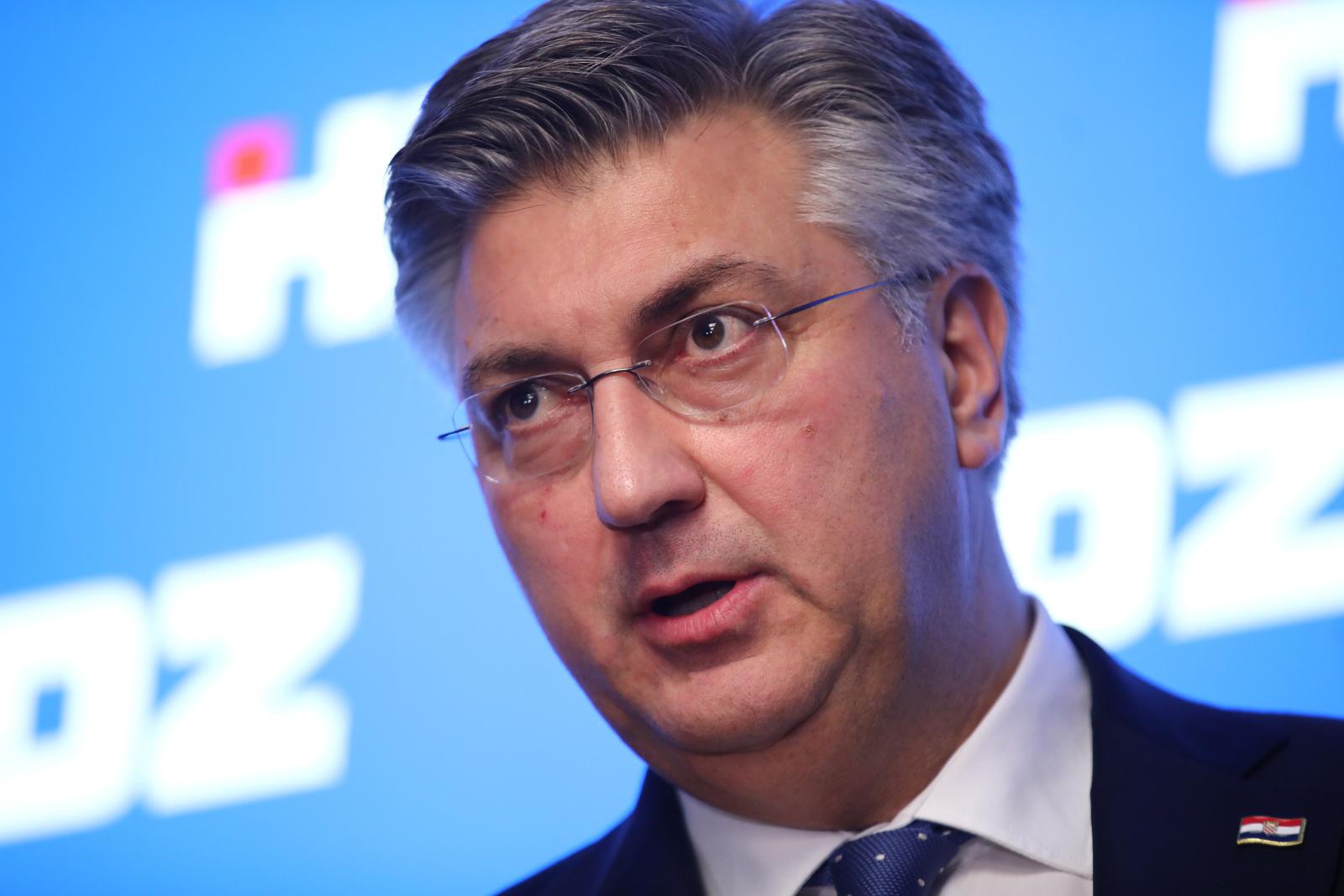 13.01.2025., Zagreb - Premijer Andrej Plenkovic dao je izjave za medije nakon sjednice Predsjednistva HDZ-a. Photo: Emica Elvedji/PIXSELL