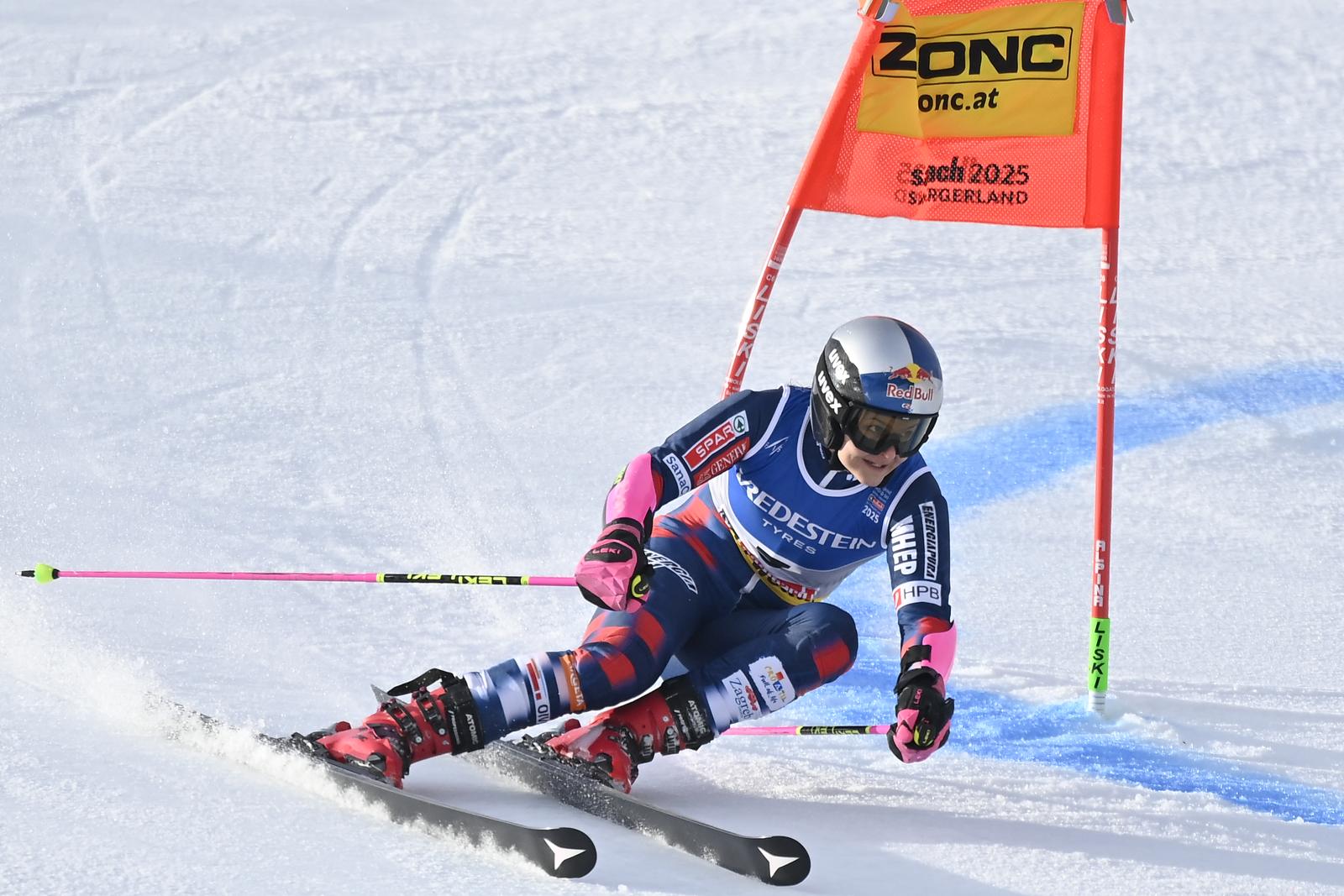 13.02.2025., Saalbach, Austrija - Svjetsko skijasko prvenstvo 2025 - prva voznja veleslalom zene.
Zrinka Ljutic Photo: Igor Soban/PIXSELL