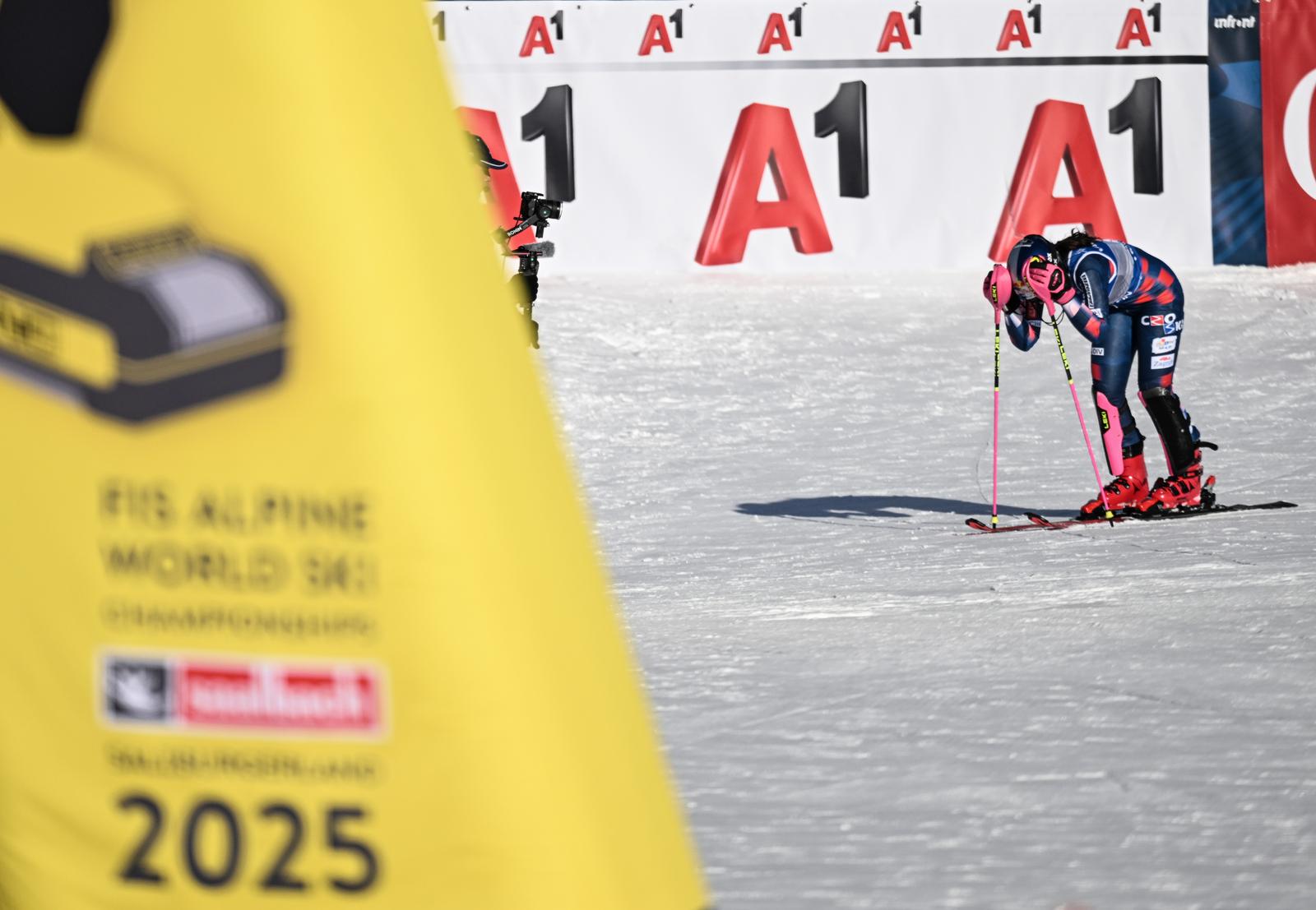 15.02.2025., Saalbach, Austrija - FIS Svjetsko prvenstvo u skijanju, zenski slalom, prva voznja. Zrinka Ljutic Photo: Igor Soban/PIXSELL