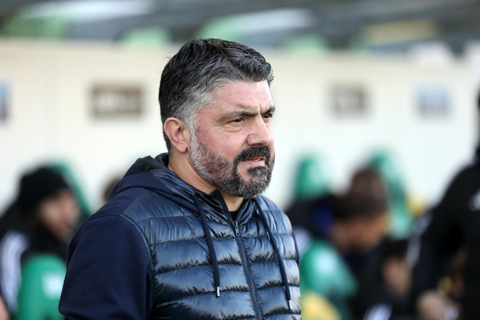 15.02.2025., stadion Aldo Drosina, Pula - SuperSport HNL, 22. kolo, NK Istra 1961 - HNK Hajduk. trener Hajduka Gennaro Gattuso Photo: Sasa Miljevic/PIXSELL