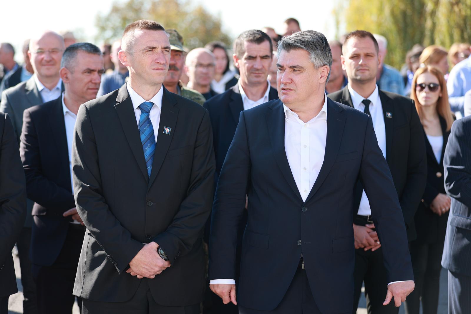 16.10.2022., Vukovar - Obiljezavanje 31. godisnjice pogibije general-bojnika Blage Zadre i pukovnika Alfreda Hilla na Trpinjskoj cesti kod spomen-biste general-bojnika Blage Zadre. Photo: Davor Javorovic/PIXSELL