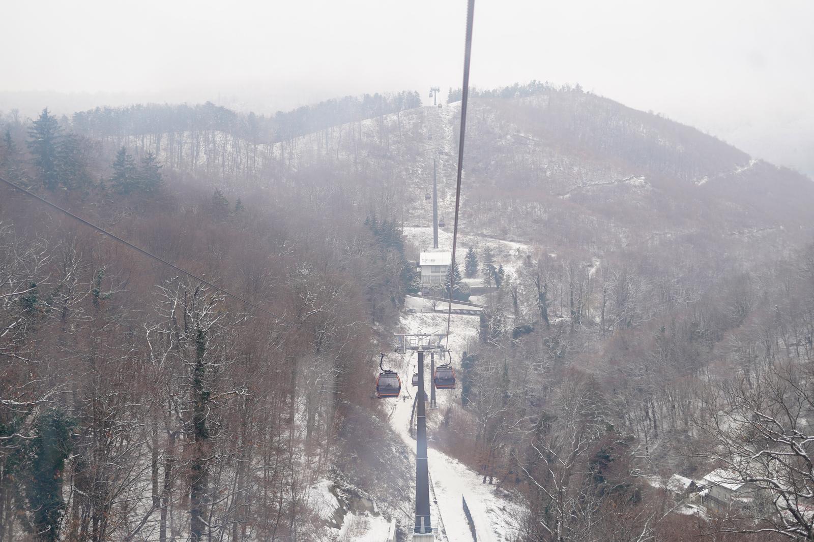 18.1.2025., Zagreb - Pogled iz zicare na Sljeme u snijegu Photo: Patricija Flikac/PIXSELL