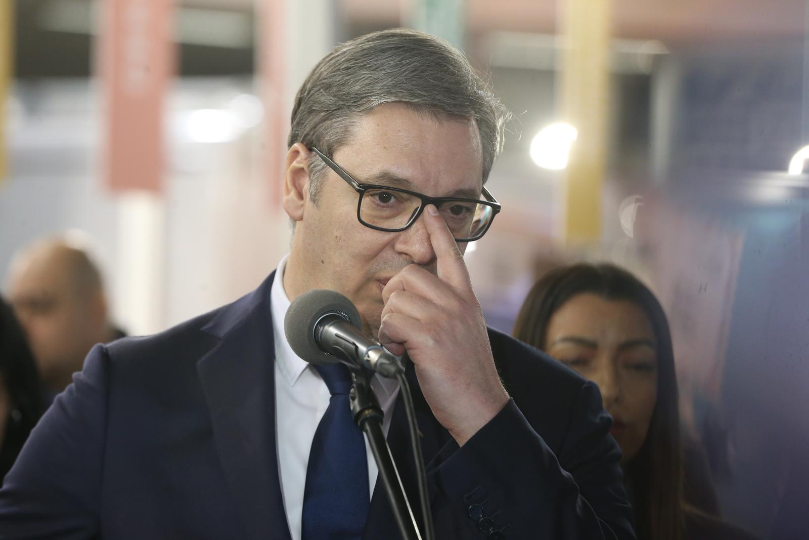 19, February, 2025, Belgrade - The President of the Republic of Serbia, Aleksandar Vucic, attended the opening ceremony of the 46th International Tourism Fair. Aleksandar Vucic. Photo: F.S./ATAImages

19, februar, 2025, Beograd - Predsednik Republike Srbije Aleksandar Vucic prisustvovao je svecanom otvaranju 46. Medjunarodnog sajma turizma. Photo: F.S./ATAImages Photo: F.S./ATA Images/PIXSELL