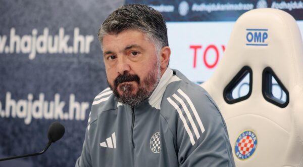 21.02.2025., Split- Na novinarska pitanja uoci utakmice Hajduk - Osijek odgovara trener Hajduka Gennaro Gattuso Photo: Ivana Ivanovic/PIXSELL