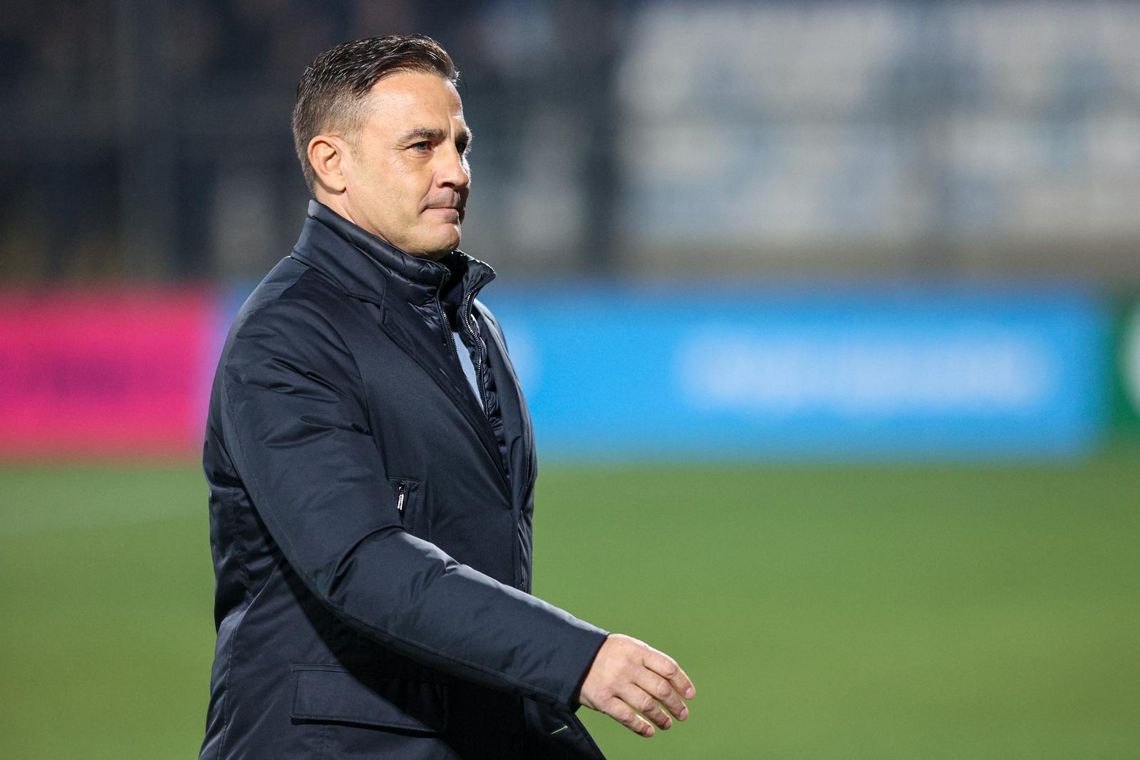 22.02.2025., stadion Rujevica, Rijeka - SuperSport HNL, 23. kolo, HNK Rijeka - GNK Dinamo. trener Dinama Fabio Cannavaro. Photo: Nel Pavletic/PIXSELL