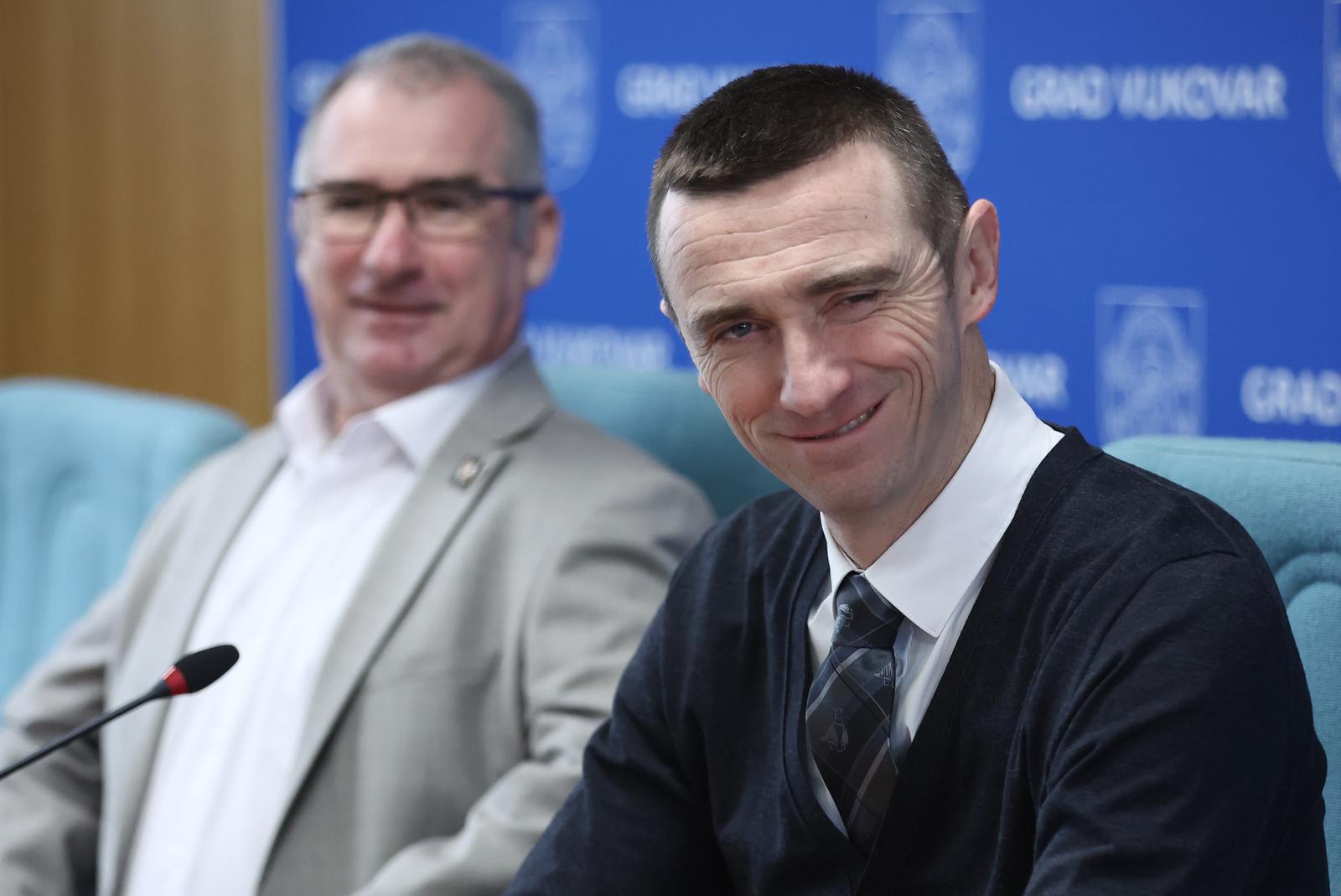 28.02.2025., Vukovar - Gradonacelnik Vukovara Ivan Penava odrzao je konferenciju za medije na temu besplatnih vrtica u Vukovaru. Photo: Davor Javorovic/PIXSELL