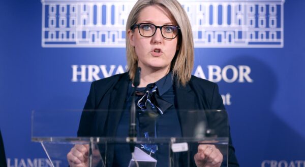 31.01.2025., Zagreb - Nakon zavrsetka zajednicke, zatvorene, tematske sjednice Odbora za vanjsku politiku i Odbora za Hrvate izvan Republike Hrvatske o temi: „Polozaj Hrvata u Vojvodini i Republici Srbiji u sadasnjem politickom trenutku“ govorili su predstavnici odbora.
 Photo: Patrik Macek/PIXSELL