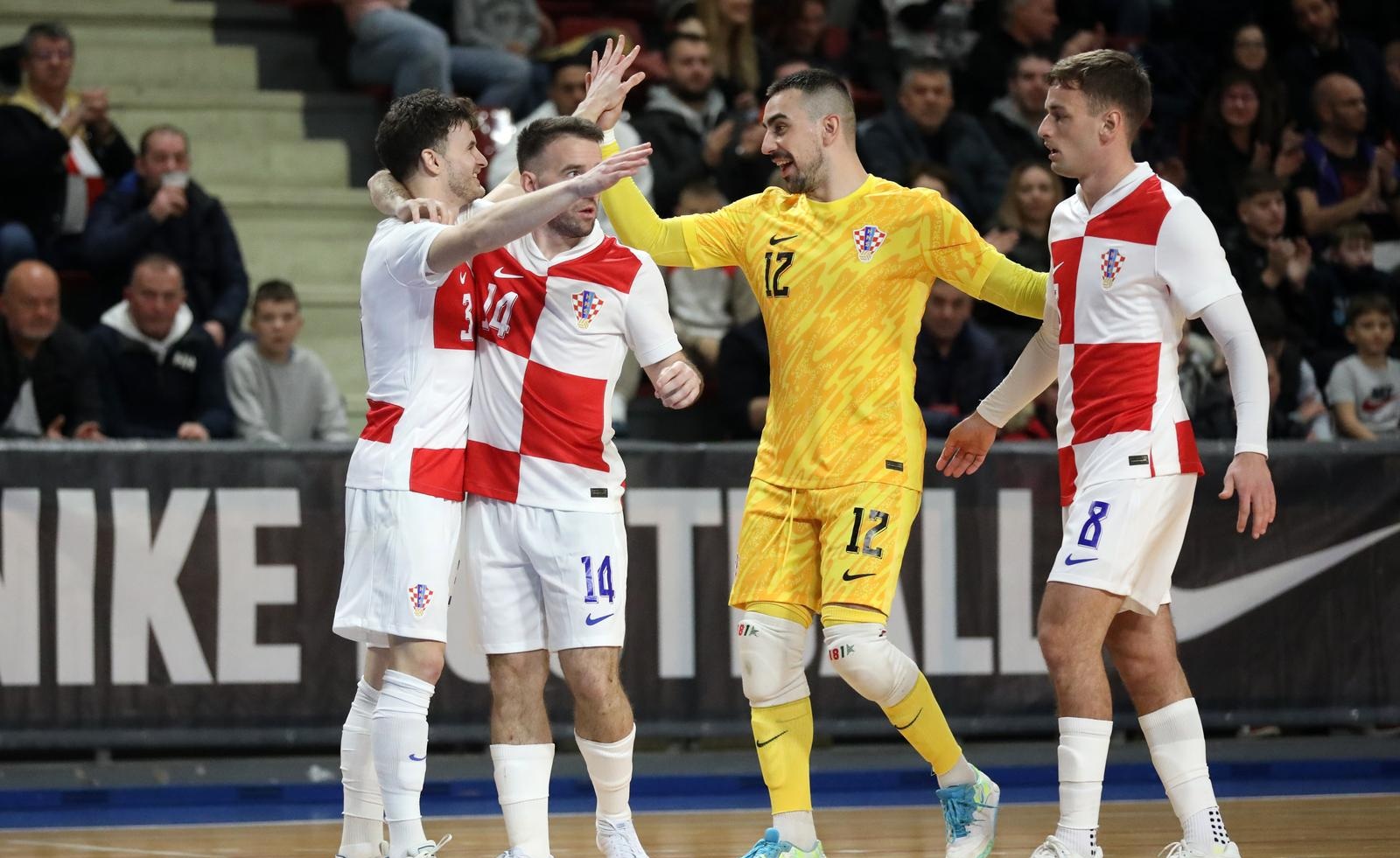 31.01.2025., Pula: U pulskom Domu sportova Mate Parlov, igra se futsal kvalifikacijska utakmica za EP 2026., izmedju Hrvatske i Azerbejdzana. Photo: Sasa Miljevic / PIXSELL/PIXSELL