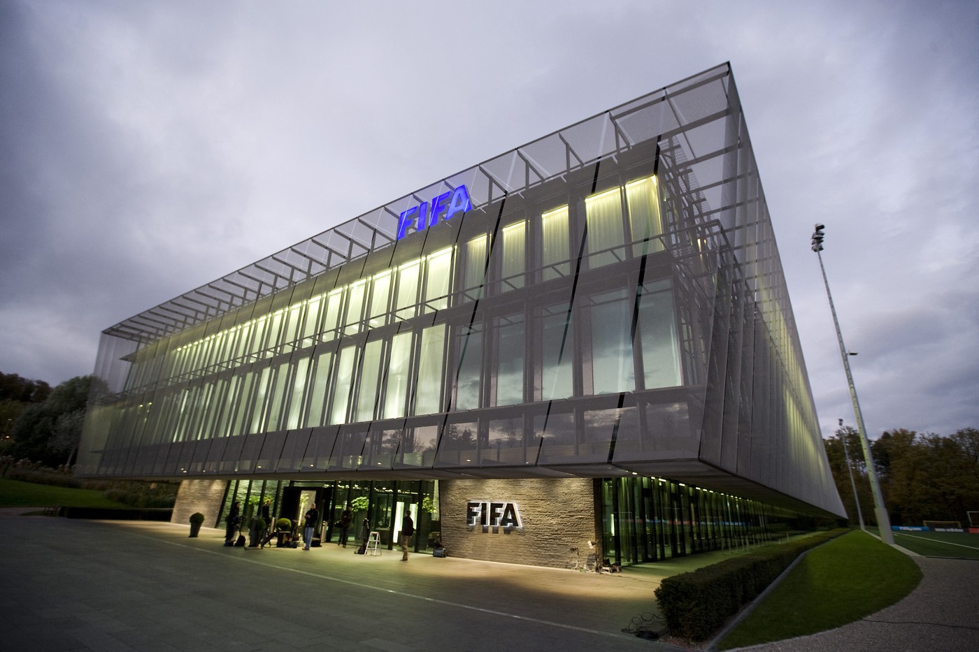 A view of the FIFA World Football Association headquaters in Zurich, on October 20, 2010. FIFA has summoned senior Nigerian and Oceanian officials Amos Adamu and Reynald Temarii to a committee meeting which is investigating allegations of votes being sold in World Cup bidding.,Image: 82155518, License: Rights-managed, Restrictions: , Model Release: no, Credit line: SEBASTIAN DERUNGS / AFP / Profimedia