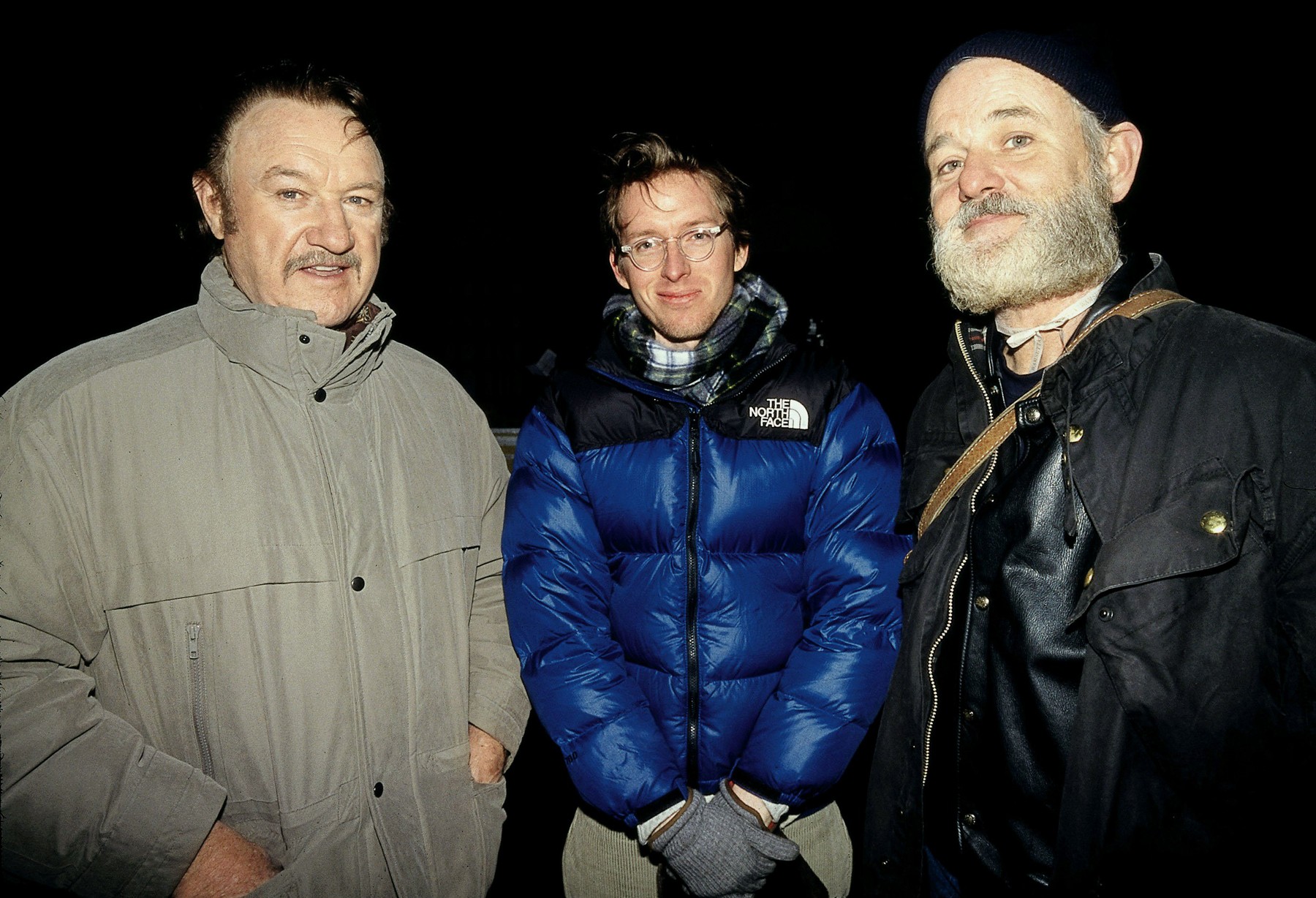 Gene Hackman, Wes Anderson, Bill Murray  Characters: Royal Tenenbaum,Tennis Match Commentator (uncredited),Raleigh St. Clair Film: The Royal Tenenbaums (USA 2001)  Director: Wes Anderson 05 October 2001     Date: 05 October 2001,Image: 473045066, License: Rights-managed, Restrictions: Please use full Credit line: Mary Evans/AF Archive/Touchstone. **Warning** This Photograph is for editorial use only and is the copyright of Touchstone and/or the Photographer assigned by the Film or Production Company & can only be reproduced by publi, Model Release: no, Credit line: All Film Archive/Touchstone / Mary Evans Picture Library / Profimedia