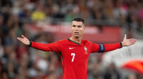 Portugal’s forward #7 Cristiano Ronaldo reacts during the UEFA Nations League football match, group A, between Portugal and Scotland at Luz stadium in Lisbon on September 8, 2024.,Image: 905894932, License: Rights-managed, Restrictions: , Model Release: no, Credit line: Patricia DE MELO MOREIRA / AFP / Profimedia