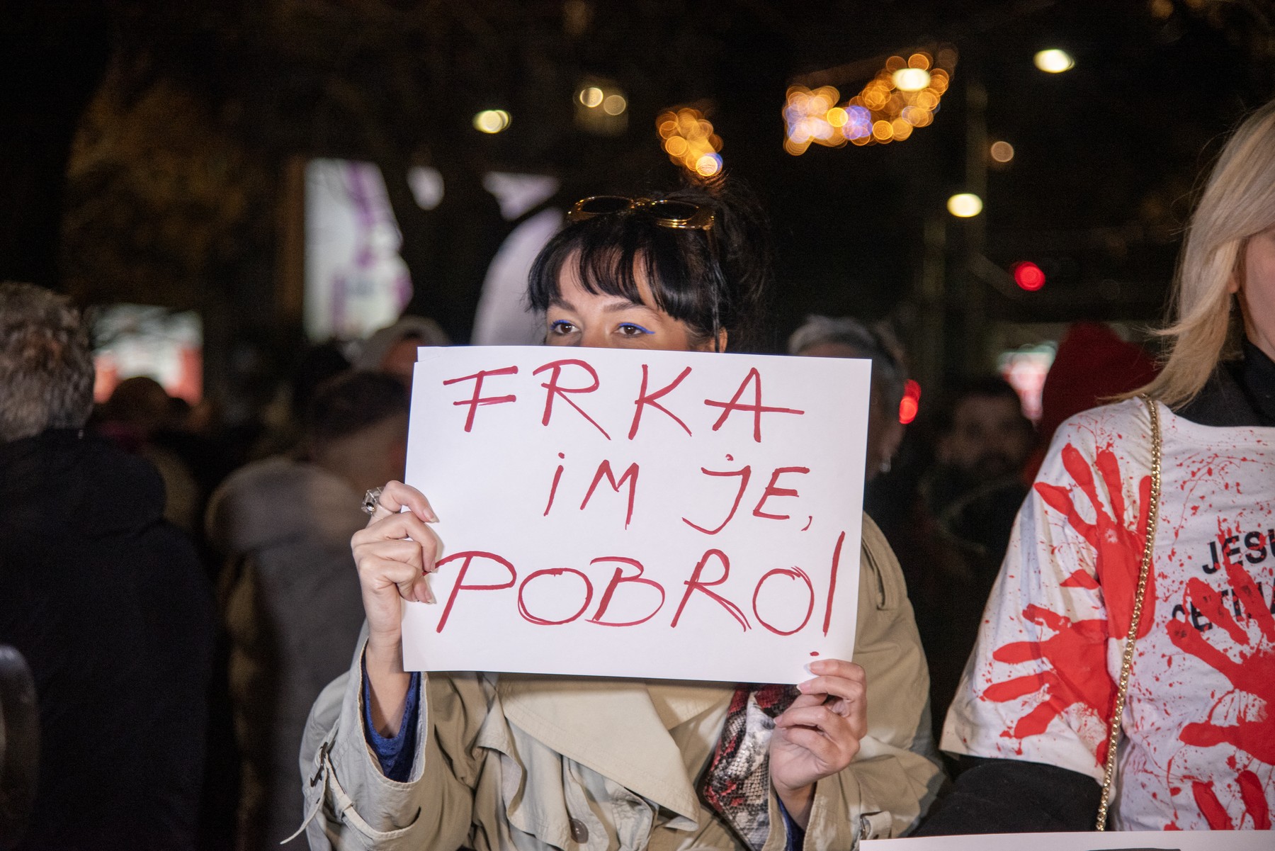 PODGORICA, MONTENEGRO - JANUARY 16: Students gather in the capital, Podgorica, to protest a mass shooting in the southern city of Cetinje that claimed 13 lives in Podgorica, Montenegro on January 16, 2025.  Marching from the Interior Ministry building to the government headquarters, demonstrators called for the resignation of officials they accused of failing to ensure adequate security measures. Protesters carried banners reading 'Students Against Violence,' 'Resignation Is a Sign of Accountability,' and 'Montenegro, Dark and Grieving.' Rusmin Radic / Anadolu,Image: 954360701, License: Rights-managed, Restrictions: , Model Release: no, Credit line: Rusmin Radic / AFP / Profimedia